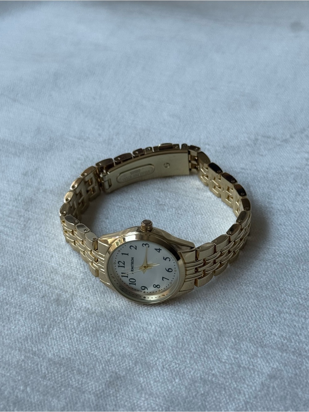 Armitron Gold-tone Watch with White Dial - Picture 3 of 10